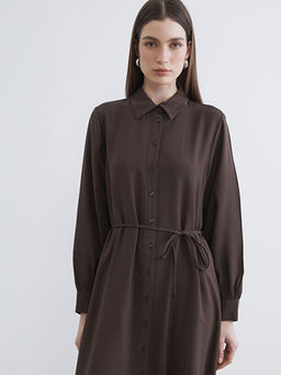 Dokulu Ku?akl? G?mlek Elbise