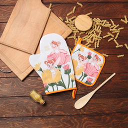 Набор кухонный «Доляна. Весна»: варежка 20×28 см, прихватка 17×17 см, 35% хлопок, 65% п/э