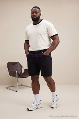 B_y_k Beden Siyah Regular Fit Esnek Kuma_ _ort & Bermuda TMNSS26AP00008