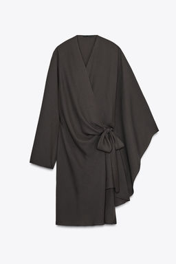 ZW COLLECTION ASYMMETRIC WRAP BLOUSE - Zara фото 7