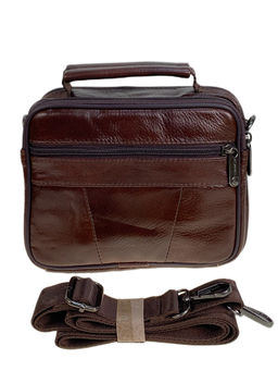 Сумка мужская из натуральной кожи, цвет коричневый - Greta фото 2