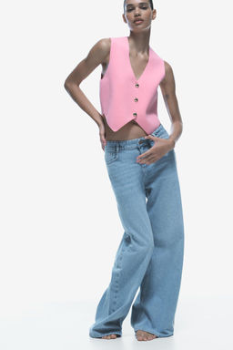 PLAIN KNIT SHORT VEST