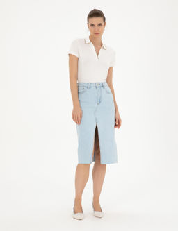 A__k Mavi Slim Fit Jean Etek