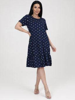 810 ЖЕНСКОЕ ПЛАТЬЕ (Сердечки на тёмно-синем) - А-дина фото 4