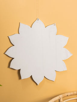 Панно «Цветок», 60×60×1 см, МДФ, белое