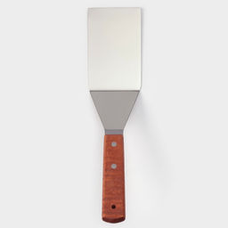 Лопатка кондитерская изогнутая, 30×7 см, нержавеющая сталь, деревянная ручка