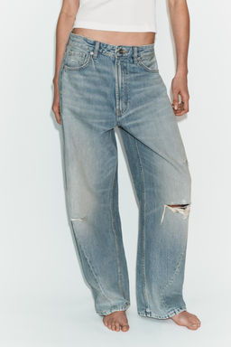 JEANS TRF BAGGY BALLOON TIRO MEDIO / Celeste - Zara фото 2