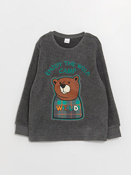 Bisiklet Yaka Nak??l? Uzun Kollu Polar Erkek ?ocuk Pijama Tak?m? - Waikiki фото 2