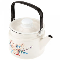 "Унесенные ветром" Чайник эмалированный 2л, металлическая крышка (Россия)
