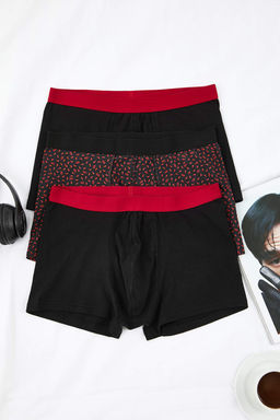 TRENDYOL MAN Cok Renkli Desenli-Duz 3lu Paket Pamuklu Boxer TMNAW22BX0010 - Trendyolmilla фото 25