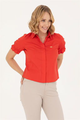Женщина из красного рубашки с коротким рукавом с скидкой в корзине - U.s. polo assn фото 3
