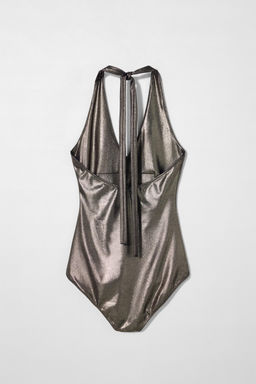 METALLIC HALTER BODYSUIT KATE MOSS X ZARA  фото 3