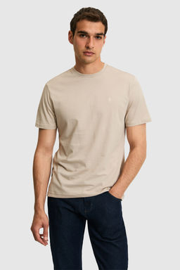Erkek Regular Fit Bisiklet Yaka Ta_ Basic Ti__rt