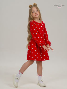 Платье Моана белые сердца на красном - Sovalina фото 21