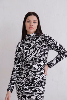 Платье вязаное чёрно-белое - Martichelli фото 9