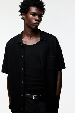 Camisa en punto texturizado Regular Fit