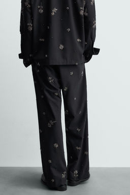 LIMITED EDITION RELAXED FIT SEQUIN TROUSERS - Zara фото 23