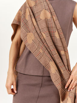 в составе ШЕРСТЬ и кашемир Большой, мягкий, теплый двусторонний палантин. - Tantino фото 9