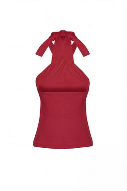 Trendyolmilla Siyah Boyundan Baglamal? Fitted/Vucuda Oturan Esnek Orme Bluz TWOSS24BZ00459  фото 31