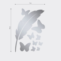 Зеркало настенное "Нежный", 9 элементов, р-р от 30 х 7,5 см до 2 х 2,3  см