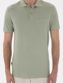 _a_la Ye_ili Regular Fit %100 Pamuk Polo Yaka Basic Ti__rt
