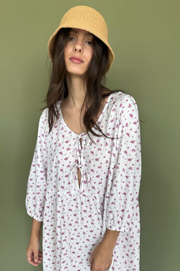 Платье женское MOON085/03/Белый, розовый - M&G all natural фото 4