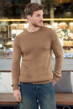 TRENDYOL MAN Kiremit Slim Fit Dar Kesim Bisiklet Yaka Reglan Kol Basic Triko Kazak TMNAW25KZ00000 - Trendyolmilla фото 41