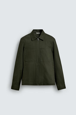 SOBRECAMISA REGULAR FIT BOLSILLOS / Khaki - Zara фото 7