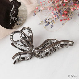 Заколка-краб для волос / XY2415-6 /уп 40/металл/серебро