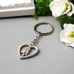 Цена за 12 шт. Брелок металл Парочка в сердце фигурка крутится 3х2,8 см - Simaland фото 5