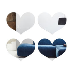 Декор настенный "Сердца", из акрила, зеркальный, 100 элементов, сердце, 2 х 2.5 см, серебро