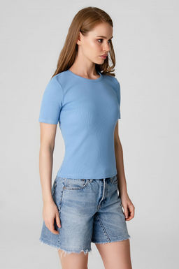 Арт.3203/4 Футболка женская 42-48 (4 шт) Цвет:Голубой - Калинка фото 3