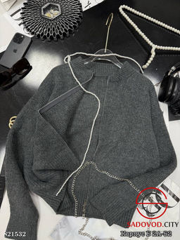 Свитер женский с молнией однотонный - Bruno фото 6