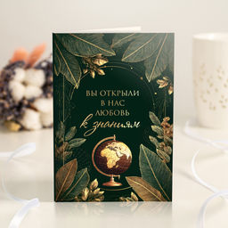 Открытка 4 шоколадки "Вы открыли в нас любовь к знаниям"