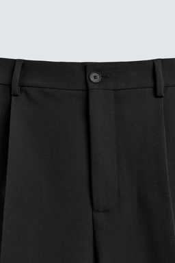 PANTAL?N CROPPED WIDE FIT PLIEGUES / Negro - Zara фото 9