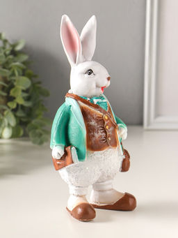 Фигура полистоун «Кролик джентельмен с книжкой», 21.5×10.5 см