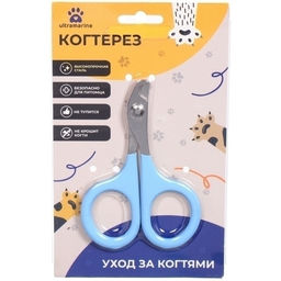 Цена за 4 шт. Когтерез для животных "ЗООУЛЬТРА", механизм ножницы, цвет голубой, 8*5,5см
