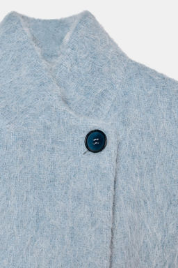 STRAIGHT COAT WITH MANTECO WOOL ZW COLLECTION - Zara фото 8