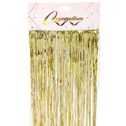 Цена за 10 шт. Дождик 2 м "Глянцевый стиль", золото