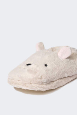 Женские домашние тапочки без шнуровки на плоской подошве - Defacto фото 5