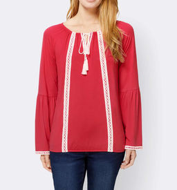 Блузка, цвета клубники - Linea tesini фото 3