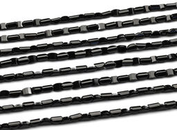 Бусины из циркона полукруг гр.4*6мм цв.черный, 38см, 77 бусин Радуга камня