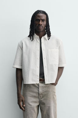 CAMISA BOXY FIT BOLSILLO / Blanco - Zara фото 2