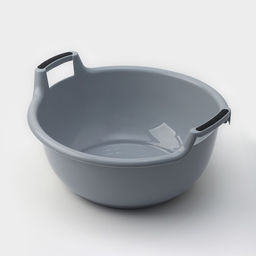 Таз с ручками, 16 л, 44.5×43×21.5 см, круглый, серый