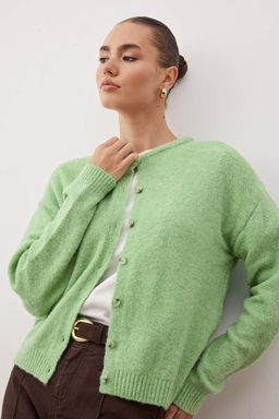 Wardrobe Essentials Ac?k Yesil Yumusak Dokulu Genis Kal?p Triko H?rka | TWOAW26HI00082