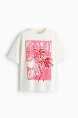 Camiseta oversize con motivo estampado