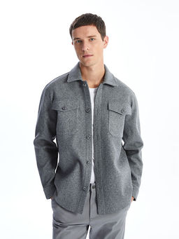 Regular Fit Uzun Kollu Ka?e Erkek G?mlek Ceket