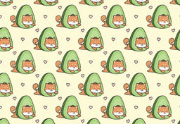 Обложка для паспорта Аниме Many shiba inu avocado, плотность 600 мкм