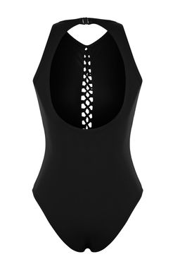 TRENDYOLMILLA Siyah Halter Yaka Biyeli Regular Mayo TBESS25MA00026  фото 8