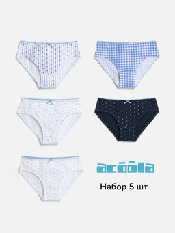 ACOOLA / Трусы для девочек в наборе из 5 шт. Paimona ассорти